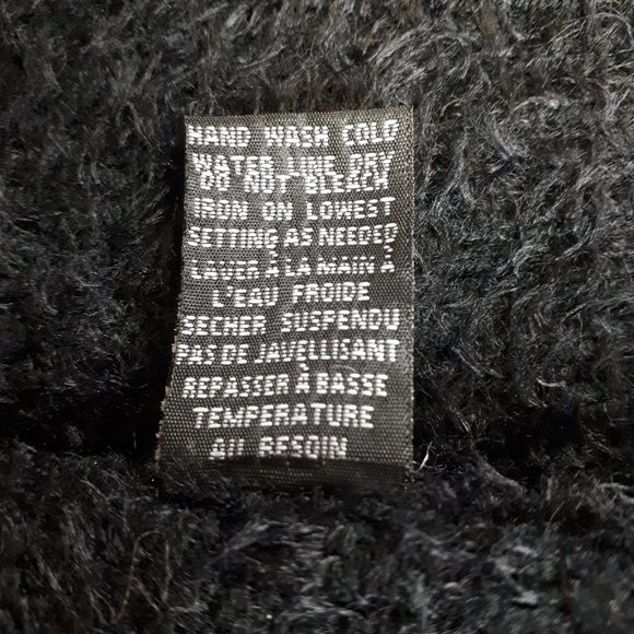 Fuzzy Knit Black Grey Gradient Striped Sweater - Picture 12 of 12